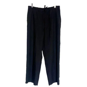 Marsh Landing L‎ tencel blend black textured drawstring pants with pockets